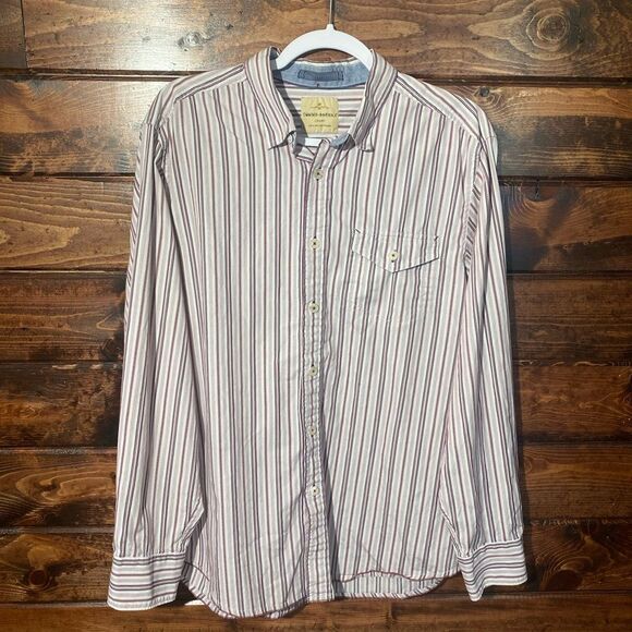 Tommy Bahama 100% Cotton Long Sleeve Striped Button Down Men's Size Large - Picture 7 of 15